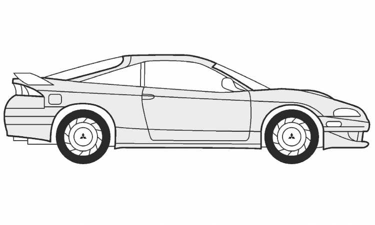 Раскраска Мицубиси Эклипс