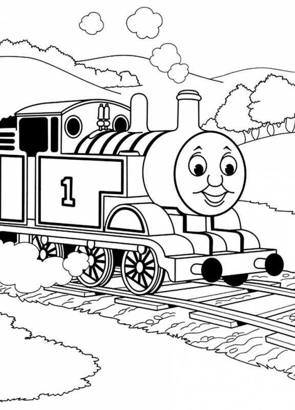 Перси паровозик Томас раскраска