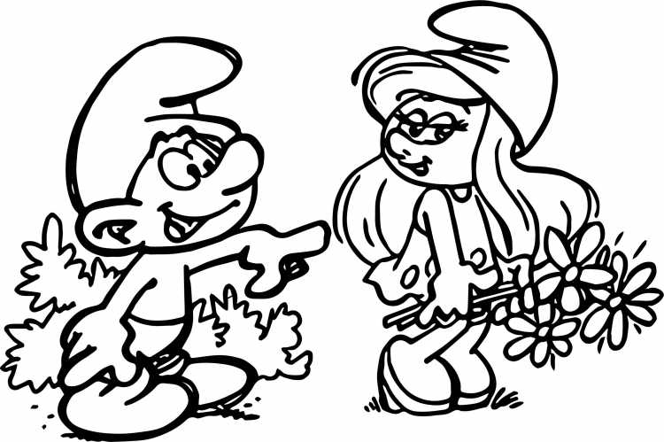 Папа Смурф и Смурфетта