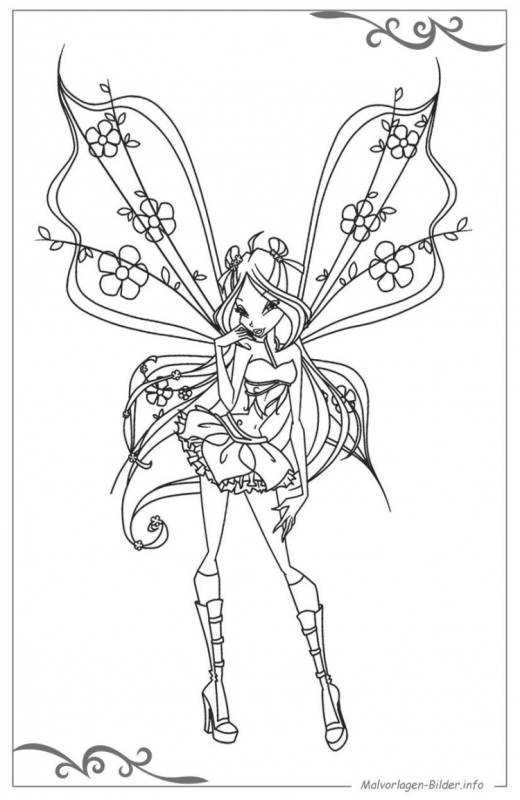 Раскраски Винкс Беливикс Рокси