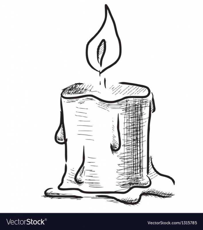 Свеча раскраска