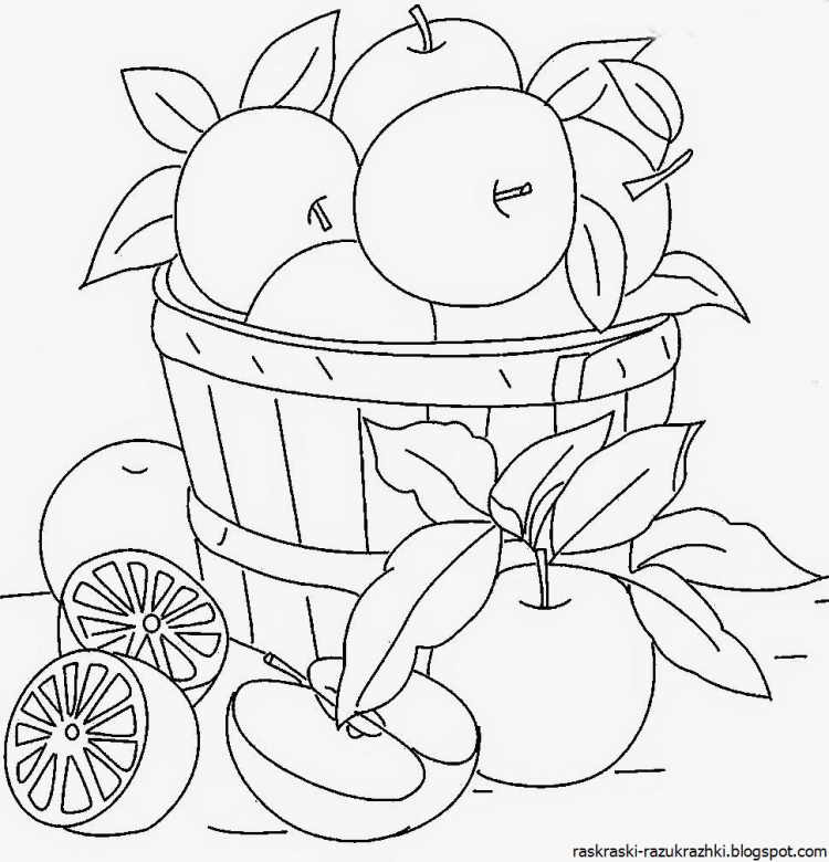 Клубника раскраска для детей