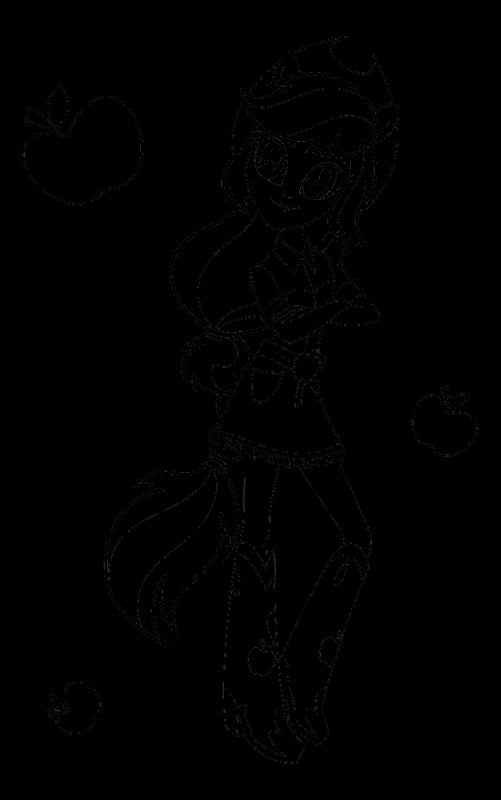 Эпл Джек пони раскраска