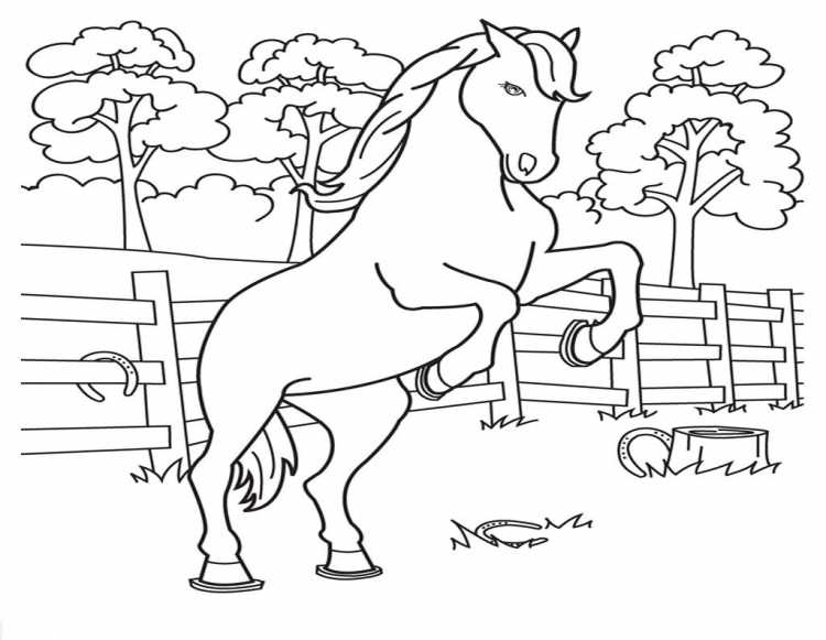 Смешная лошадь рисунок