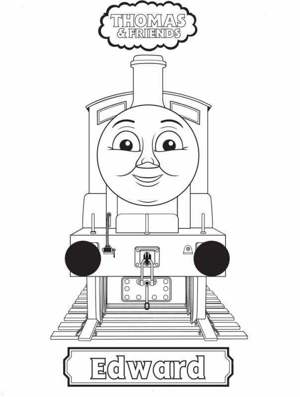 Паровозик Томас раскраска