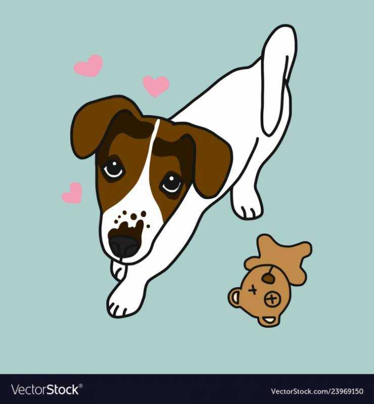 Тату Джек Рассел эскиз