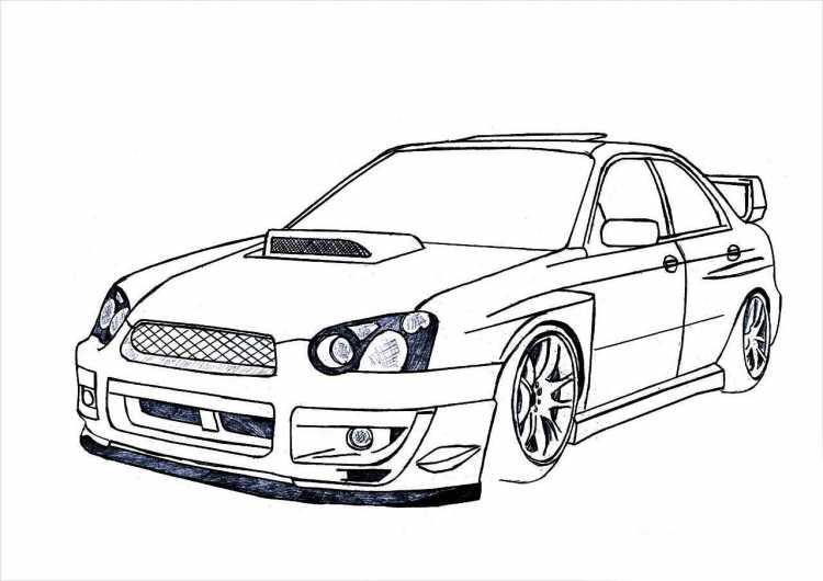 Раскраска Subaru Legacy