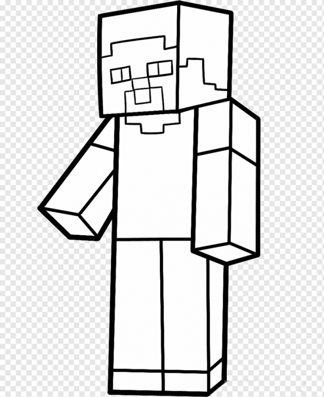 Раскраска лего майнкрафт Стив