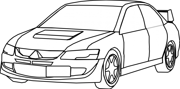 Mitsubishi Lancer Evolution x раскраска