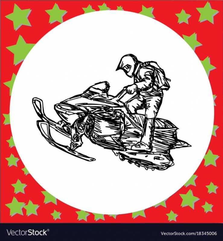 Тату снегоход