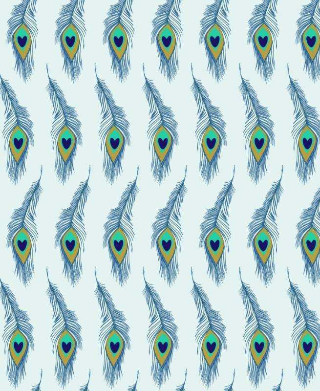 Обои павлинье перо