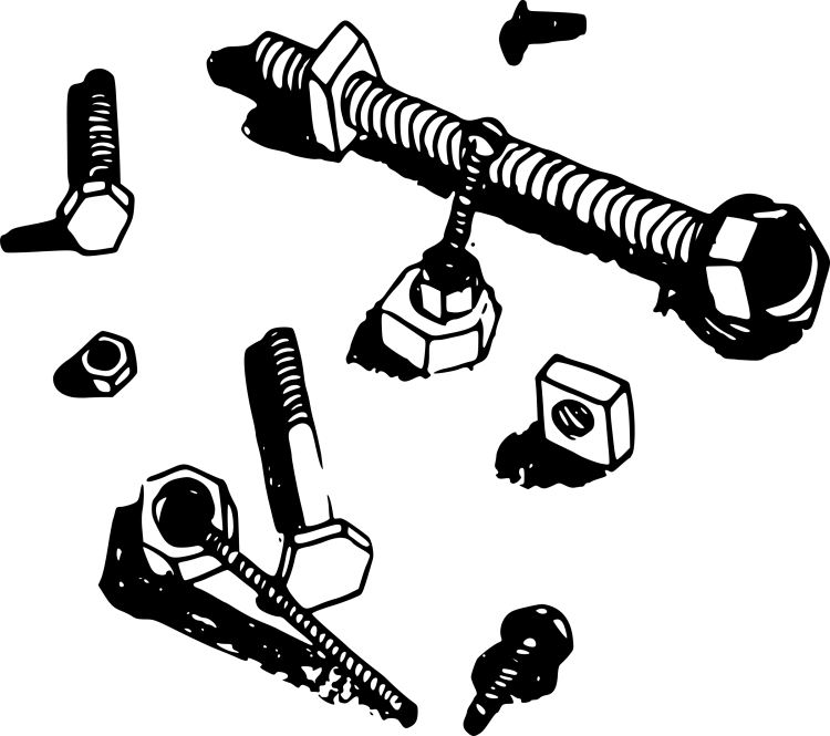 Гайки шурупы саморезы вектор