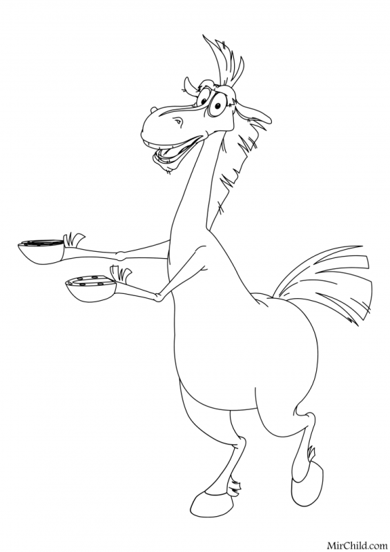 Смешной конь