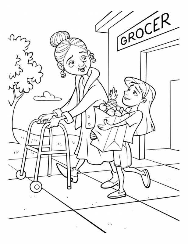 Раскраска добрые поступки