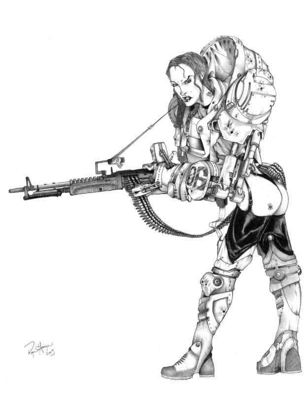 Рисунки для срисовки оружие