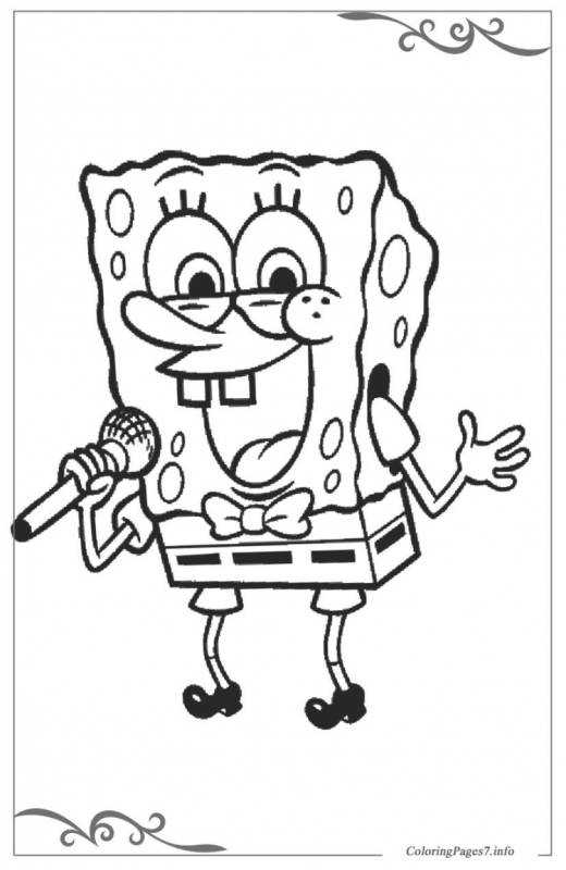 Спанч Боб раскраска цветная