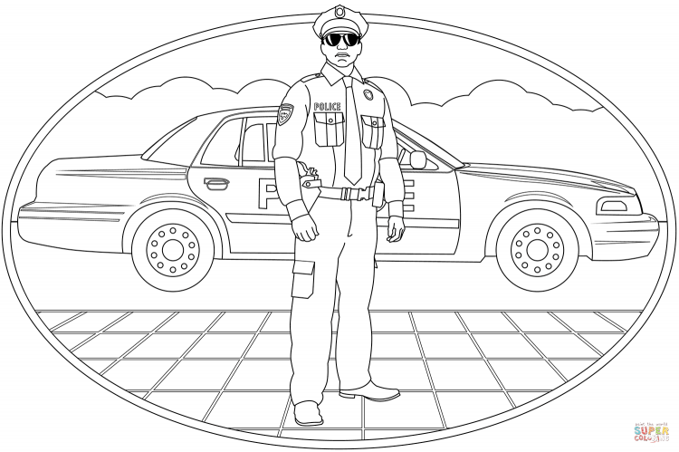 Раскраска милиционер