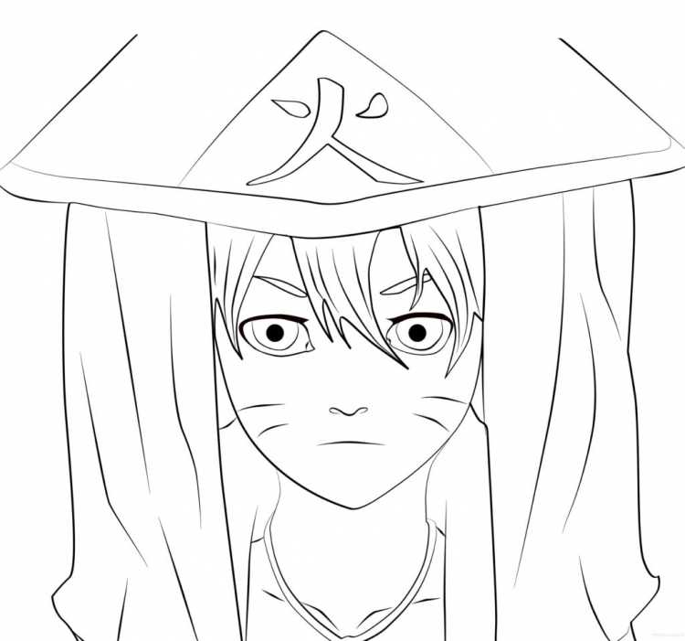 Наруто раскраска Химавари