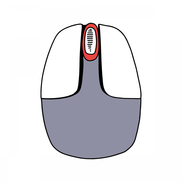 Силуэт компьютерной мышки