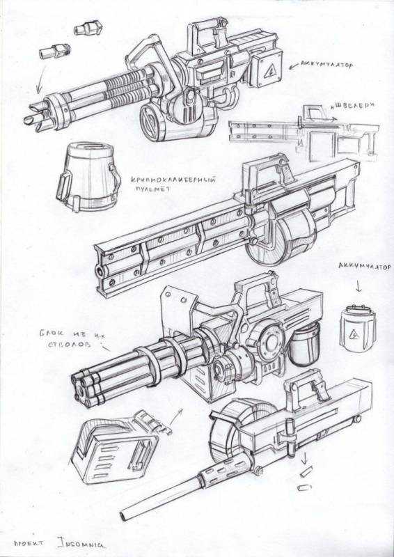 Миниган оружие чертежи