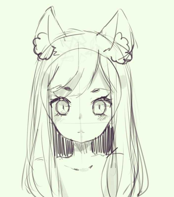 Раскраска аниме карандашом