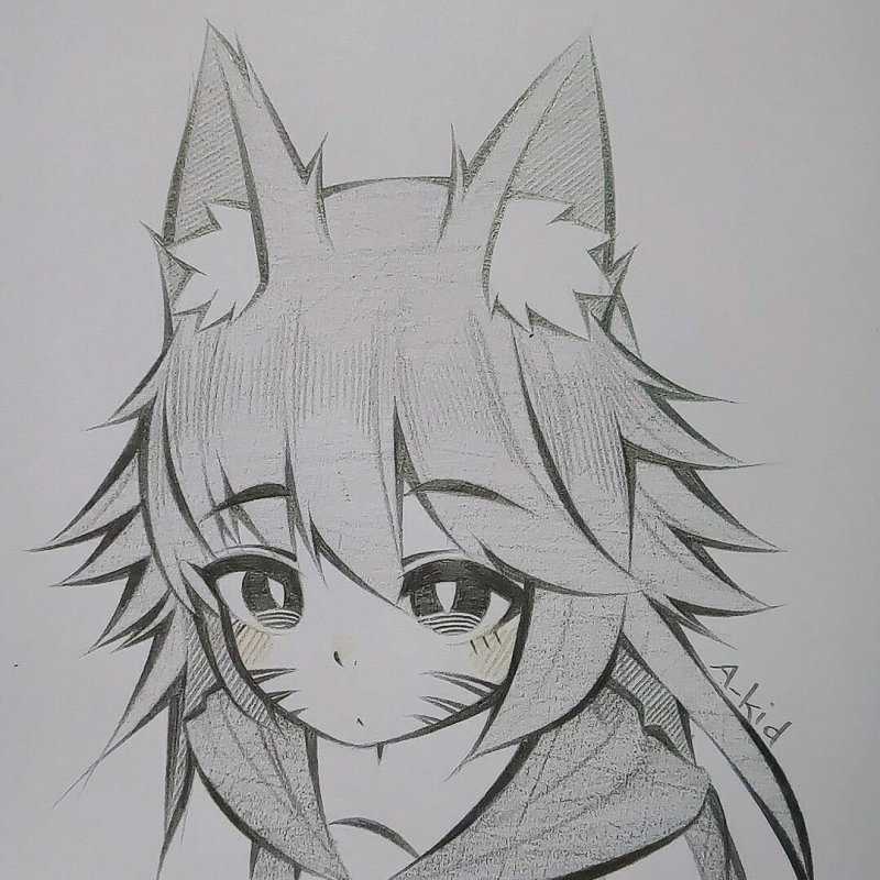 Аниме простым карандашом сложные