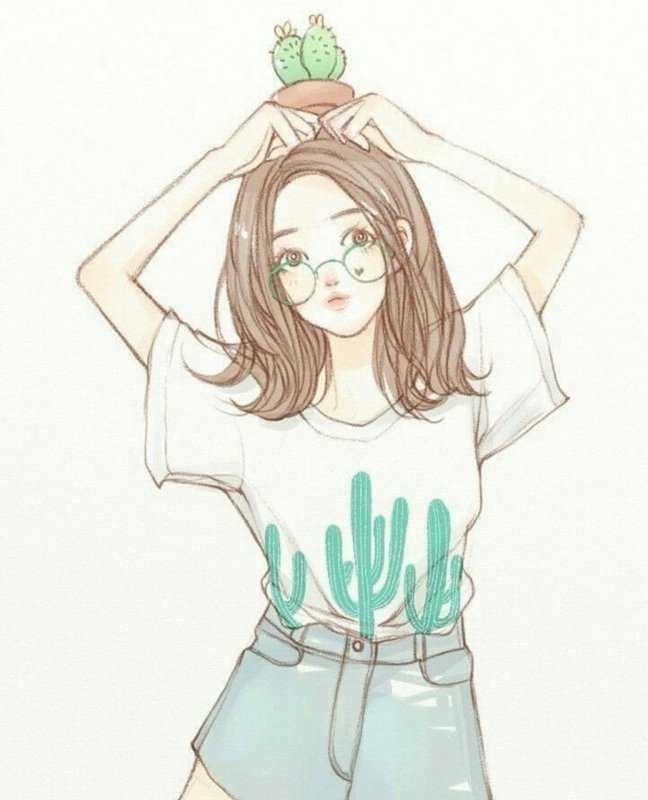 Милые девочки в мультяшном стиле