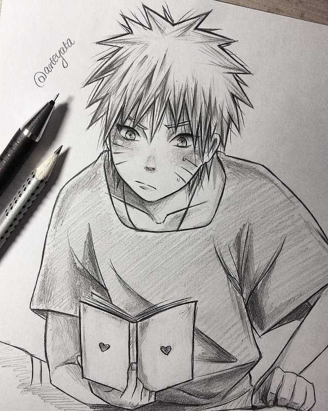 Аниме срисовки карандашом аниме Наруто