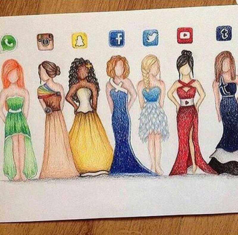 Рисунки соцсети платья