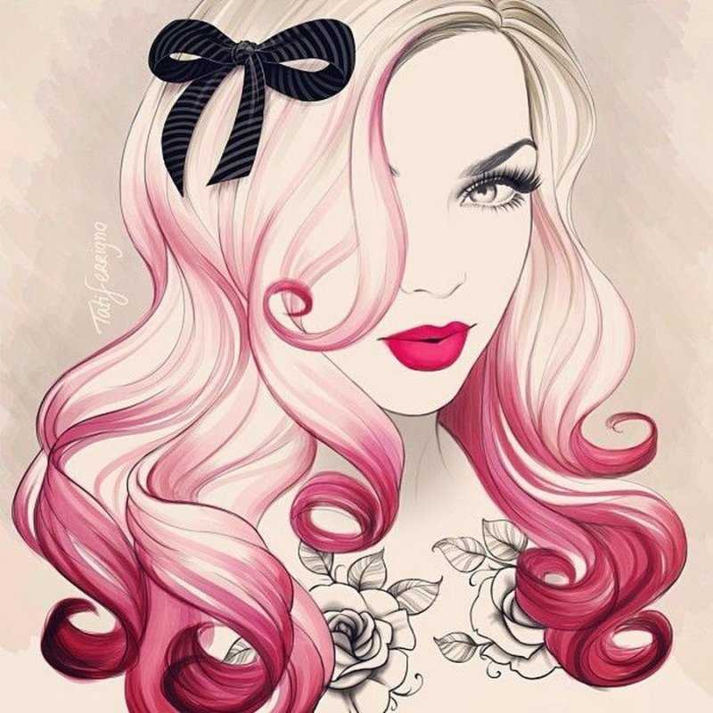 Картинки для срисовки девушки