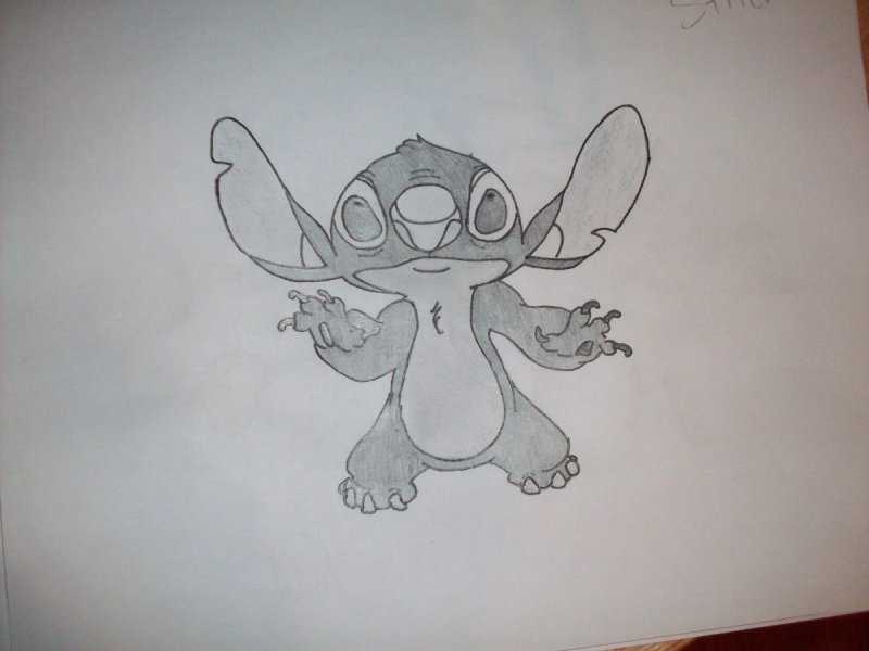 Стич рисунок карандашом для срисовки