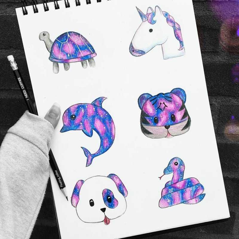 Рисунки для скетчбука лёгкие милые