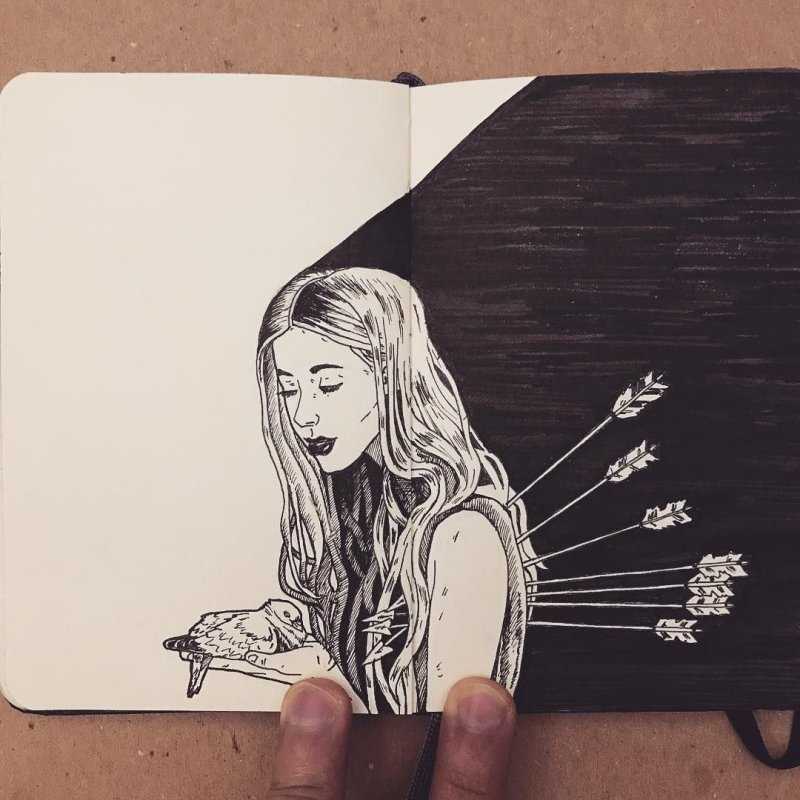 Красивые рисунки для скетчбука