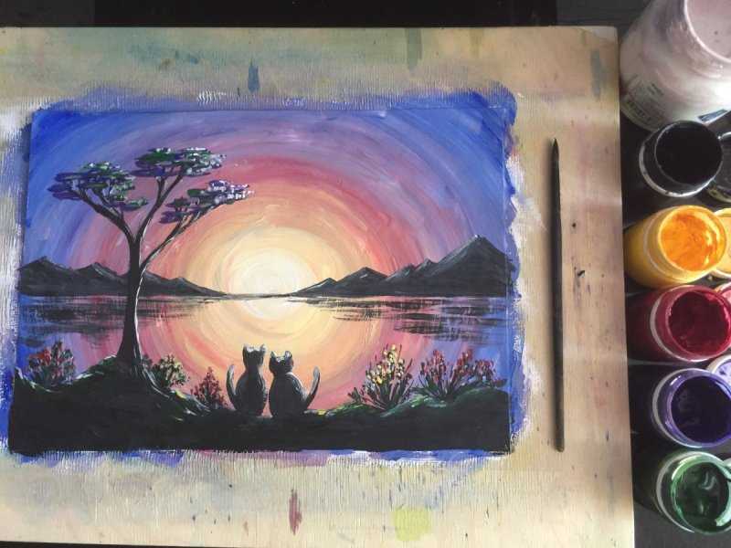 Рисунки акварелью легкие