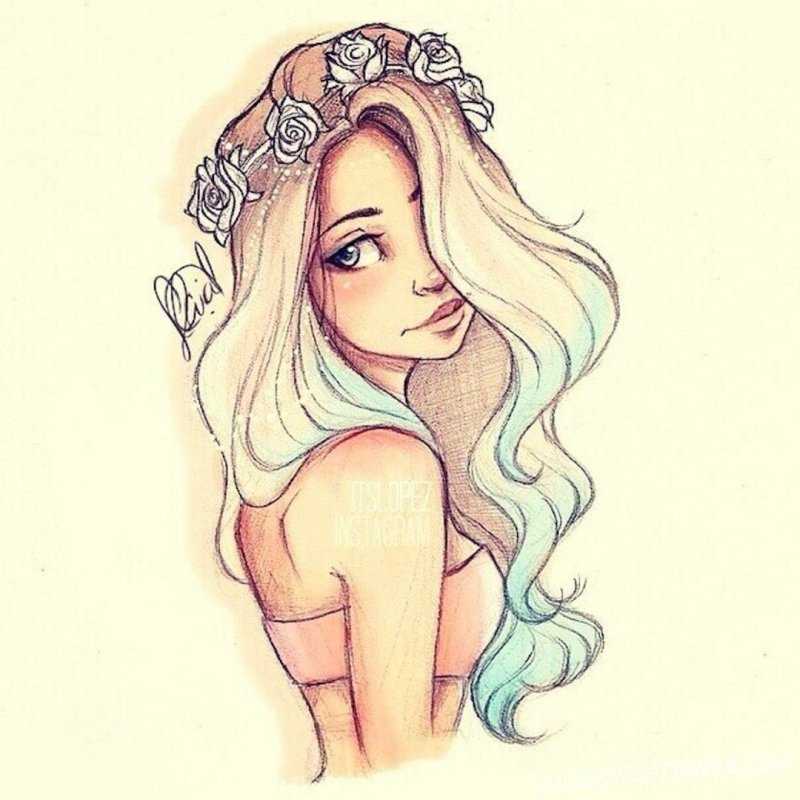 Картинки для срисовки девушки