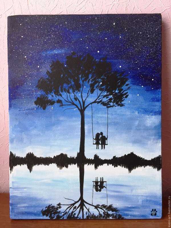 Космические рисунки акварелью