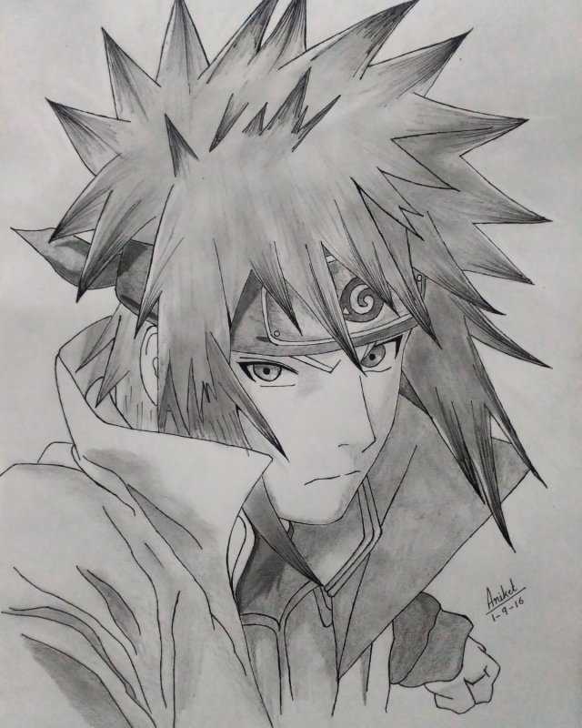 Наруто и Хината скетчи