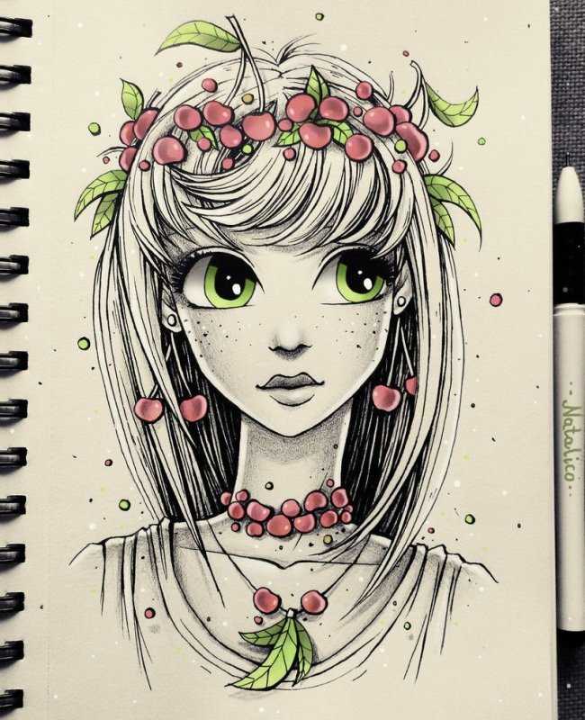 Скетчбук лица карандашом