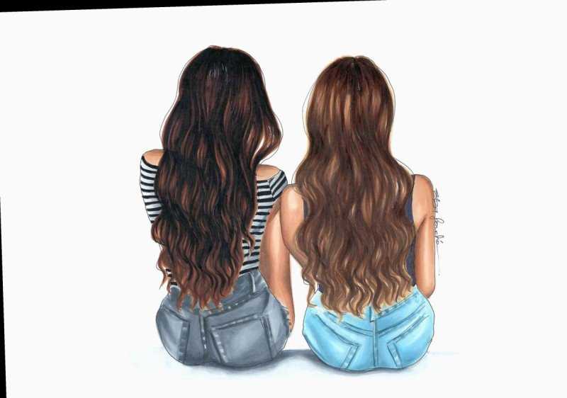 Подруги иллюстрация