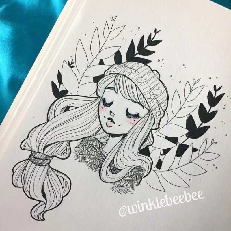 Рисунки для срисовки в скетчбук лёгкие