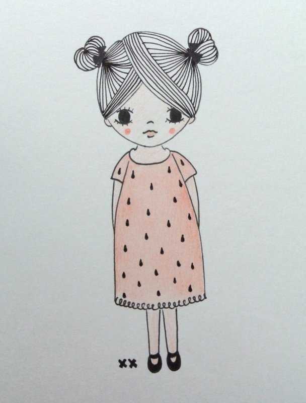 Рисунки для срисовки легкие для девочек