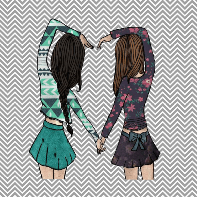 Картинки для срисовки подруги