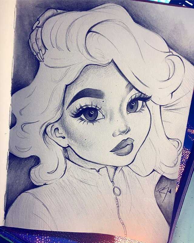 Рисунки для срисовки девочки