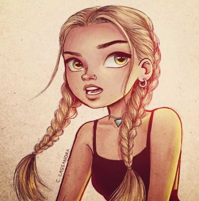 Девочка в мультяшном стиле