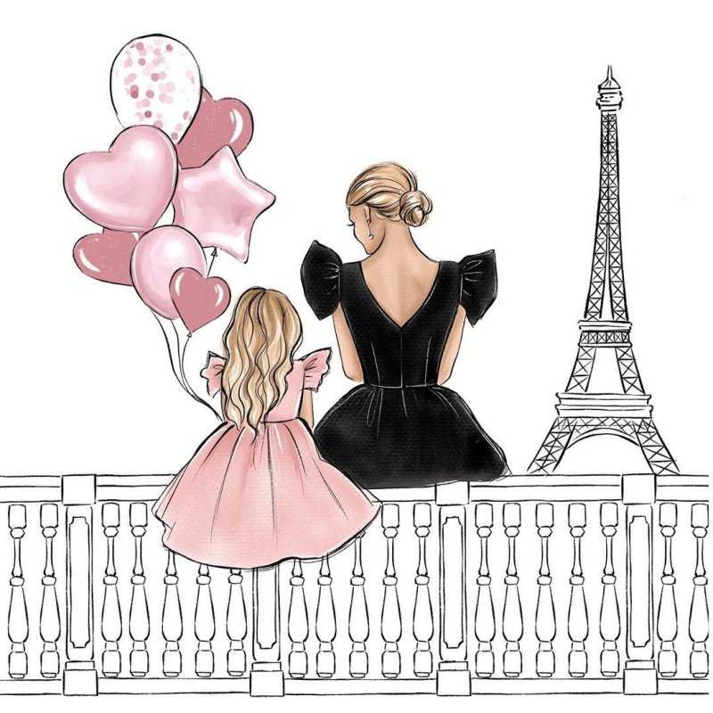 Мама и ребенок иллюстрация