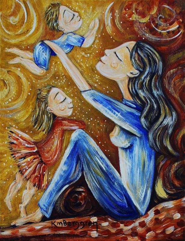 Картины Кэти Берггрен материнство