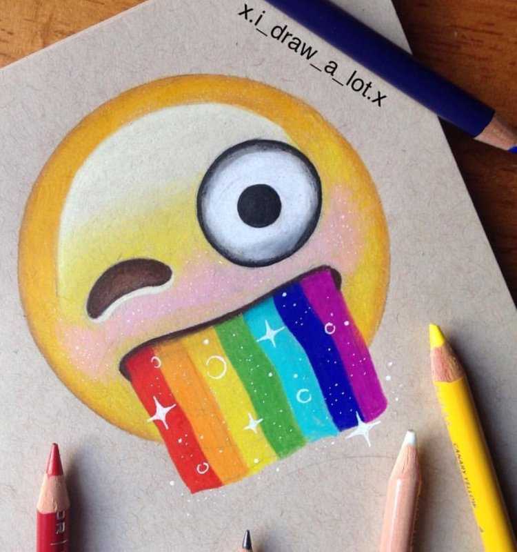 Яркие рисунки для срисовки фломастерами легкие