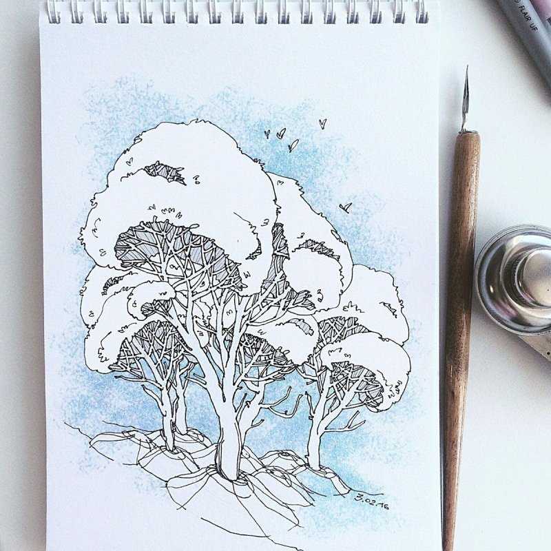 Скетчбук рисунки для начинающих