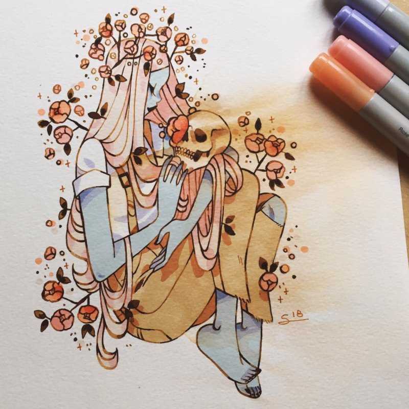 Скетчи маркерами сладости