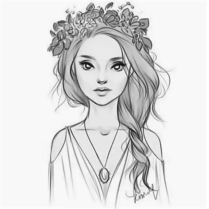 Крутые девушки карандашом